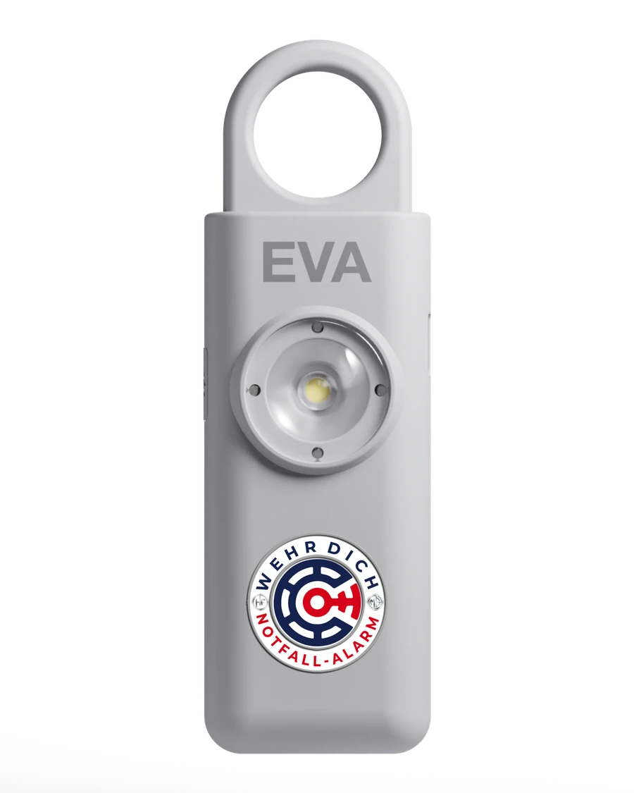 Notfallalarm EVA WEHRDICH Space Grau – Seitenansicht