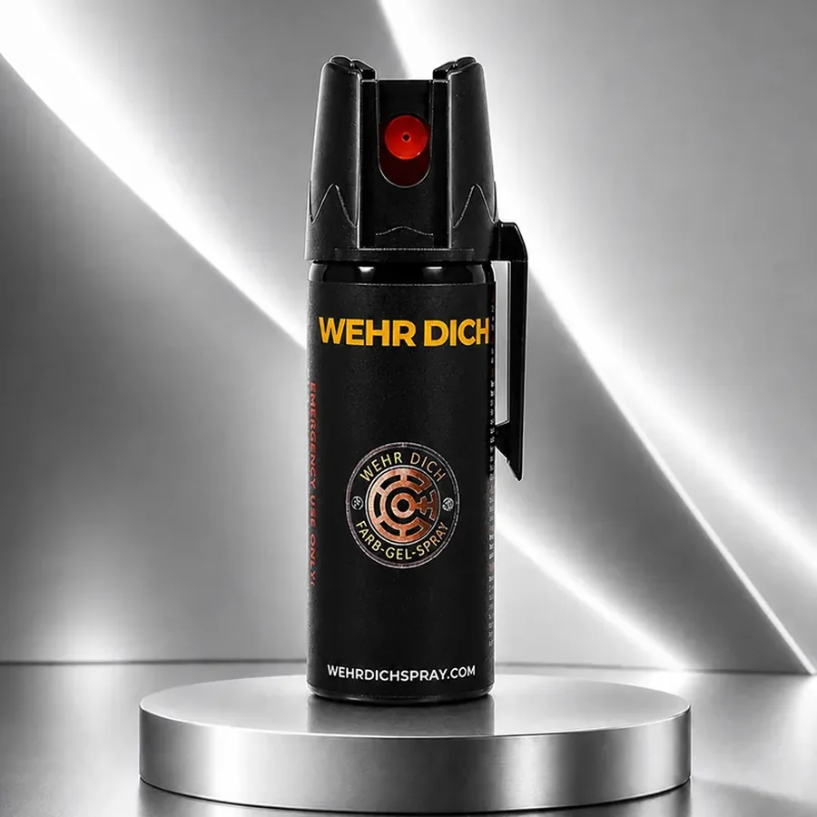 WEHRDICHSPRAY Exclusive 50ml Farb-Gel-Spray Schlumpfblau – Seitenansicht