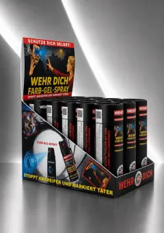WEHRDICHSPRAY Freundschaftspackung 12x50ml Farb-Gel-Spray Blau – Bild 2