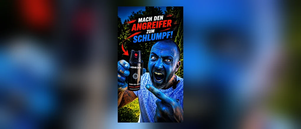 Kai mit Wehr Dich Farb-Gel-Spray – Mach den Angreifer zum Schlumpf
